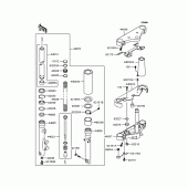 Схема вузла: Вилка передньої осі (VN400-C8) для Kawasaki VN400 Vulcan Classic