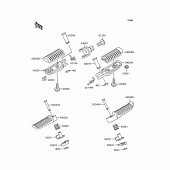 Схема вузла: Підніжки для Kawasaki ZR250 Balius-II