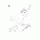 Схема узла: Side covers для Kawasaki KX250/ KX252 KX250F