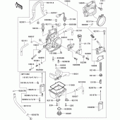 Схема вузла: Карбюратор(1/3) для Kawasaki KX250/ KX252 KX250