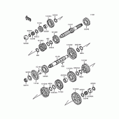 Схема вузла: Трансмісія для Kawasaki ZX900 GPZ900R