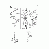 Схема узла: Передний тормозной цилиндр для Kawasaki EX250 ZZR250