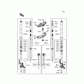 Схема вузла: Вилка передньої осі для Kawasaki ZX1000 Ninja 1000 ABS