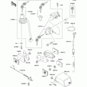 Схема узла: Замок зажигания для Kawasaki ZX750 ZXR750
