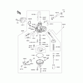Схема узла: Карбюратор(1/2) для Kawasaki KLX140 KLX140L