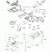Схема узла: Электрооборудование для Kawasaki ZX600 ZZ-R600
