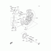 Схема узла: Ступица заднего колеса для Kawasaki KLX400 KLX400R