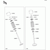 Схема узла: Клапан(ы) для Kawasaki EX650 Ninja 650 ABS