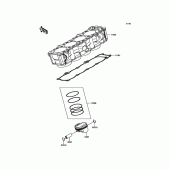 Схема вузла: Циліндр & Поршень для Kawasaki ZR1000 Z1000 ABS