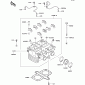 Схема вузла: Головка циліндра для Kawasaki EX500 GPZ500S