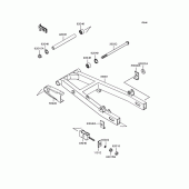 Схема вузла: Задній важіль (Маятник) для Kawasaki EL250 Eliminator 250SE