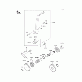 Схема вузла: Kickstarter mechanism для Kawasaki KX100
