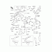 Схема вузла: Cowling(1/2)(zx900-b2) для Kawasaki ZX900 Ninja ZX-9R