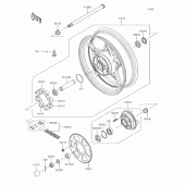 Схема узла: Задняя звезда и хаб для Kawasaki ER650 Z650 ABS