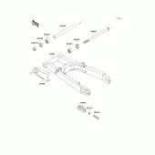 Схема узла: Задний рычаг (Маятник) для Kawasaki EX250 Ninja 250