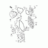 Схема узла: Крышка двигателя для Kawasaki ZX400 ZZR400