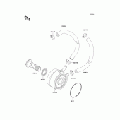 Схема узла: Масляный охладитель для Kawasaki ZX750 Ninja ZX-7R