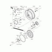 Схема вузла: Ступиця заднього колеса для Kawasaki VN1700 VN1700 Voyager ABS