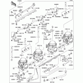 Схема узла: Карбюратор(1/2) для Kawasaki ZR1100 ZRX1100