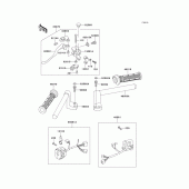 Схема узла: Руль & Пульт управления рулевой для Kawasaki EX250 ZZR250