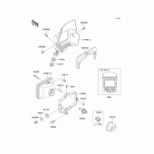 Схема вузла: Headlight(s)(1/2) для Kawasaki KL250 KLR250