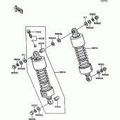 Схема вузла: Підвіска/задній амортизатор для Kawasaki VN750 VN750 Twin