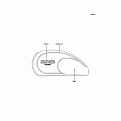 Схема вузла: Наклейки (red; BJ250-E3) для Kawasaki BJ250 Estrella Custom