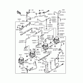 Схема вузла: Карбюратор для Kawasaki ZR1100 Zephyr 1100
