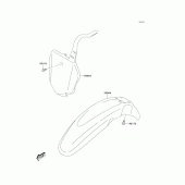 Схема вузла: Переднє крило для Kawasaki KLX125 KLX125L