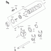 Схема вузла: Gear change drum/shift fork(s) для Kawasaki ZR750 ZR-7