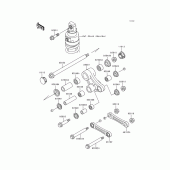 Схема узла: Задняя подвеска для Kawasaki KL650 KLR650