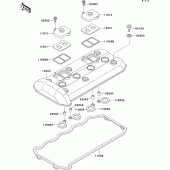 Схема узла: Клапанная крышка для Kawasaki ZX1100 ZZ-R1100