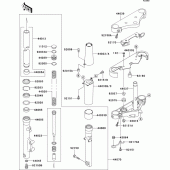 Схема вузла: Передня вилка(1/2) для Kawasaki VN1500 VN1500 Classic