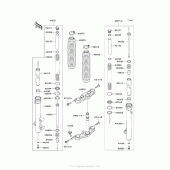 Схема узла: Вилка передней оси для Kawasaki KLX140 KLX140