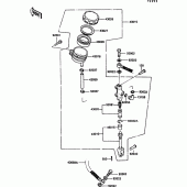 Схема вузла: Задній гальмівний циліндр для Kawasaki ZX900 GPZ900R