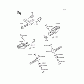 Схема узла: Подножки для Kawasaki KLX250 KLX250
