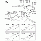 Схема вузла: Задні бічні обтічники & Захист ланцюга для Kawasaki ZX750 Ninja ZX-7R