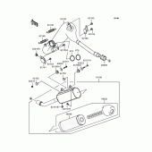 Схема вузла: Вихлопна система для Kawasaki KX125