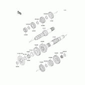 Схема вузла: Трансмісія для Kawasaki KX250/KX252 KX250