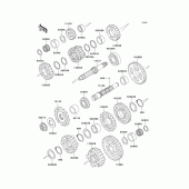 Схема узла: Трансмиссия для Kawasaki ZX600 Ninja ZX-6