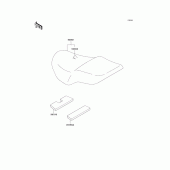 Схема узла: Сиденье для Kawasaki ER500 ER-5