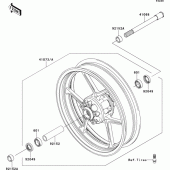 Схема вузла: Ступиця переднього колеса для Kawasaki ZR750 Z750 ABS