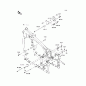 Схема вузла: Кріплення двигуна Kawasaki VN900 Vulcan 900 Classic LT