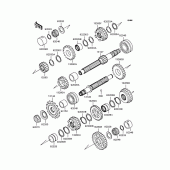 Схема узла: Трансмиссия для Kawasaki ZR750 ZR-7S