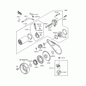 Схема узла: Стартер электрический & Привод стартера для Kawasaki BJ250 Estrella RS