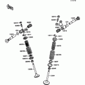 Схема узла: Клапан(ы) для Kawasaki EN500 Vulcan 500