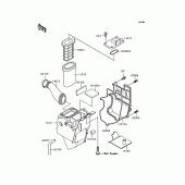 Схема вузла: Повітряний фільтр Kawasaki KMX80 KSR-II