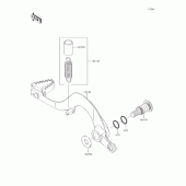 Схема узла: Педаль тормоза для Kawasaki KX450 KX450F