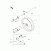 Схема вузла: Front wheel для Kawasaki ZX750 Ninja ZX-7R