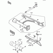 Схема вузла: Задній важіль (Маятник) для Kawasaki VN1500 VN-15